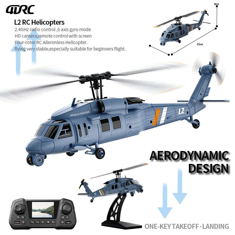 Rc Helicopter Nitro - Elicottero RC 4DRC New L2 con
